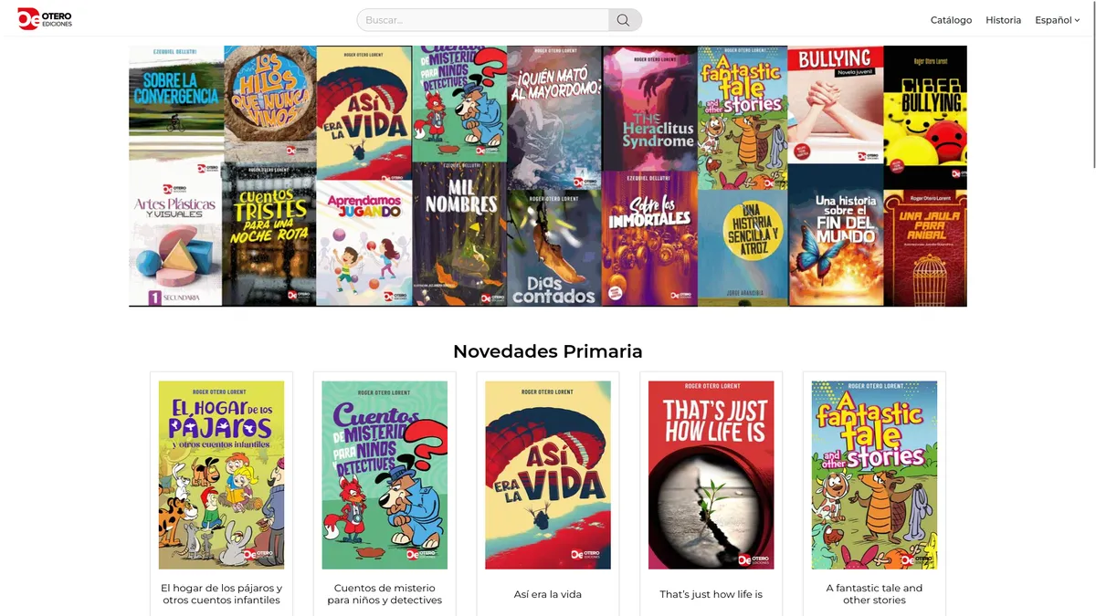 Otero Ediciones Landing Page